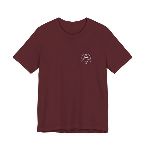 Aligned Tee — Maroon — Front