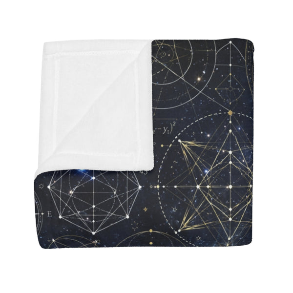 Sacred Geometry Fleece Blanket - Horsehead Nebula