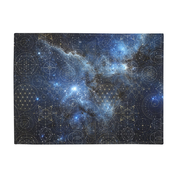 Sacred Geometry Fleece Blanket - Horsehead Nebula