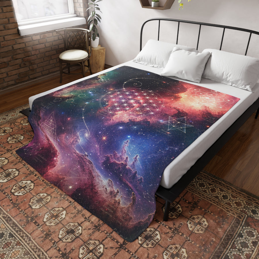 Sacred Geometry Blanket — Lagoon Nebula