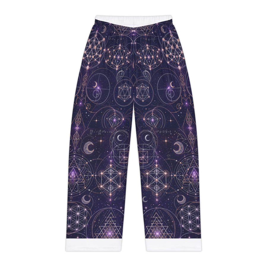 Pantalon de pyjama géométrie sacrée — Tissu céleste — Femme