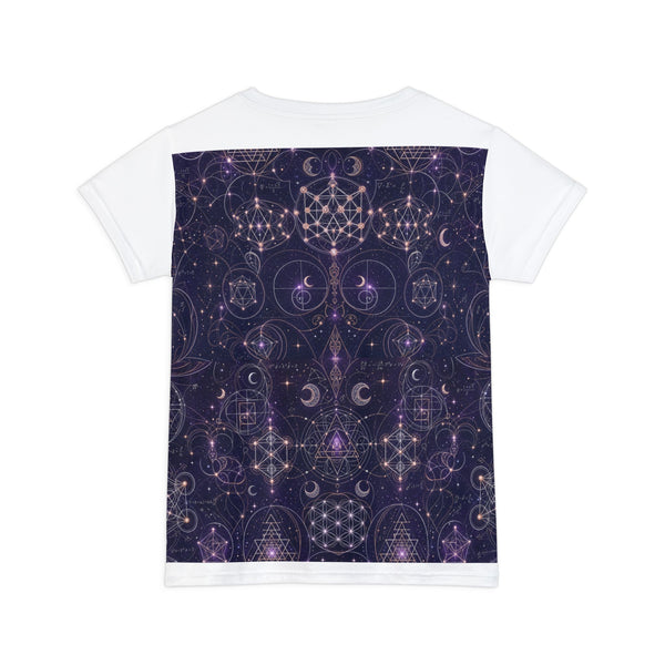 Women's Sacred Geometry Lounge Shirt — Celestial Weave — Front View