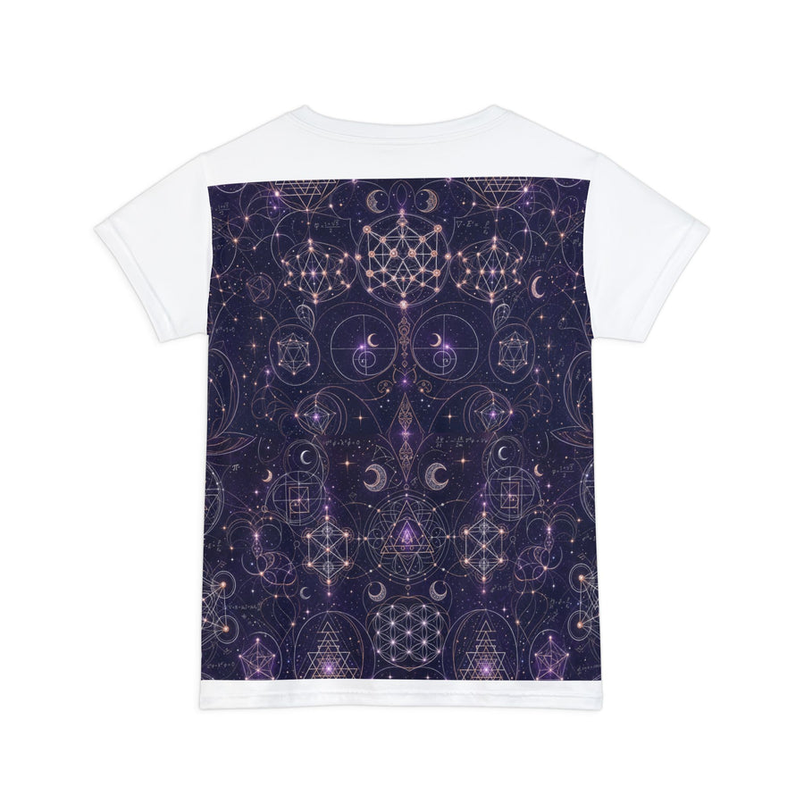 Women's Sacred Geometry Lounge Shirt — Celestial Weave — Front View