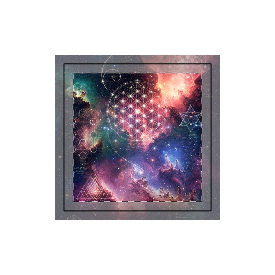 Sacred Geometry Throw Pillow Case - Cosmic Constellation