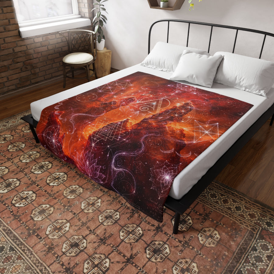 Sacred Geometry Blanket — Red Spider Nebula