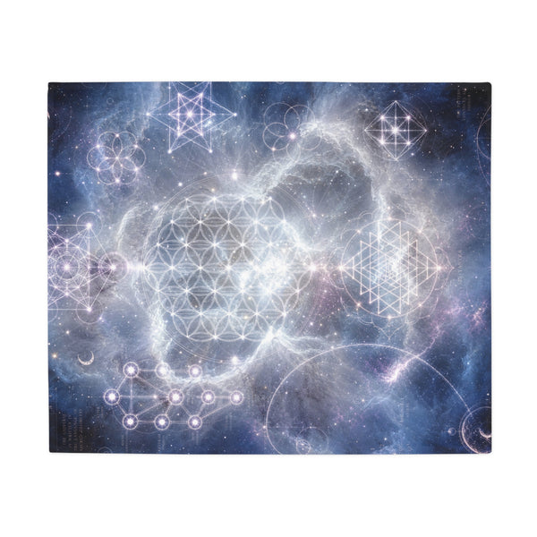Sacred Geometry Fleece Blanket - Eskimo Nebula