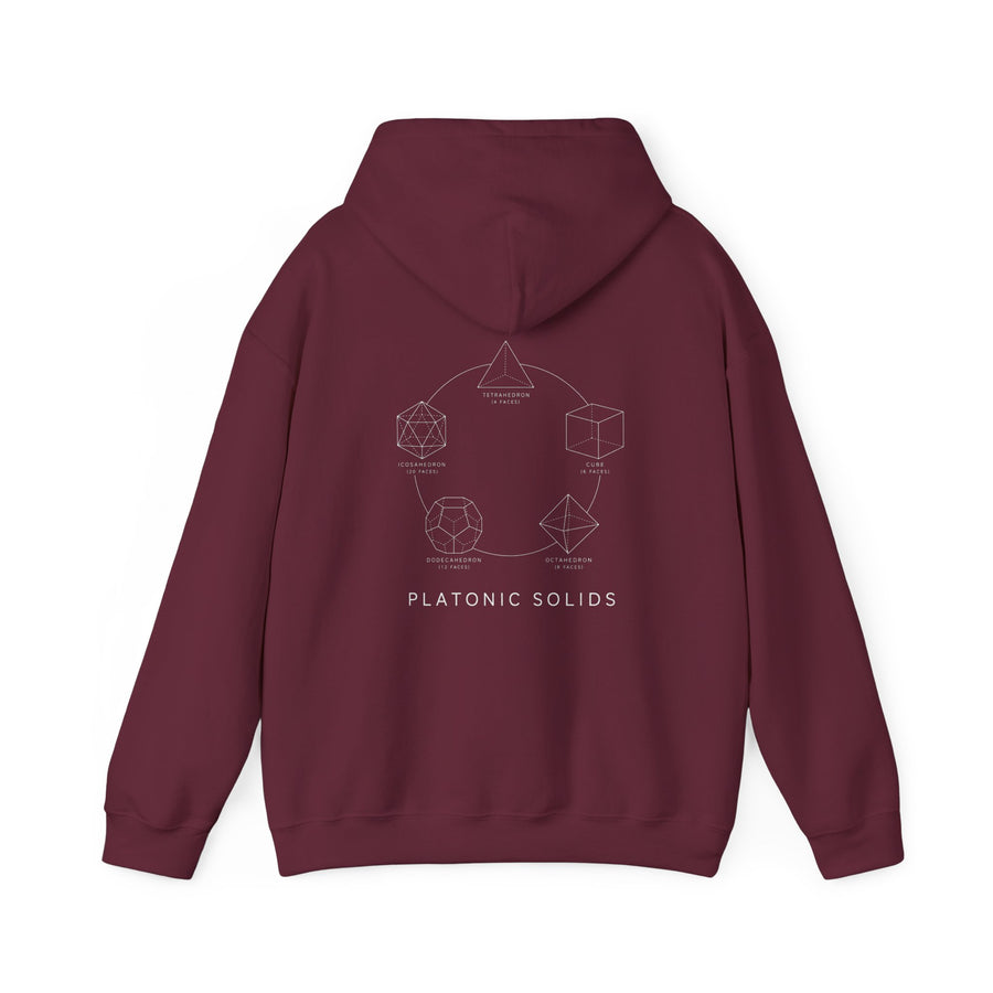 Platonic Solids Hoodie — Maroon