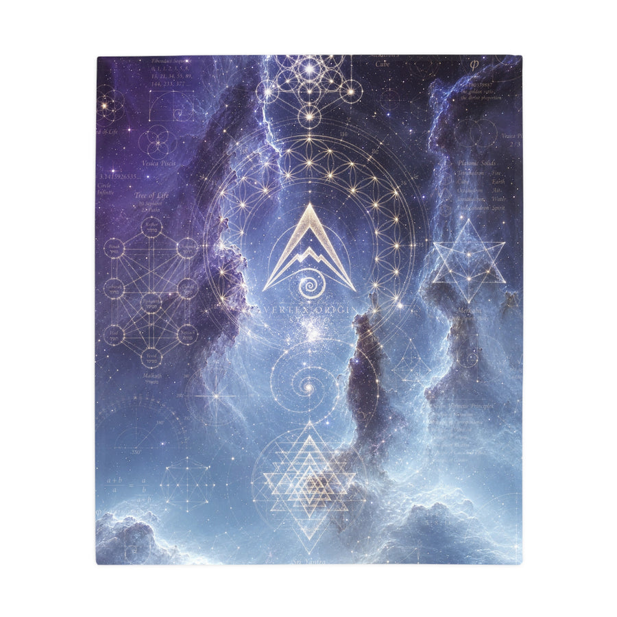 Sacred Geometry Blanket — Saturn Nebula