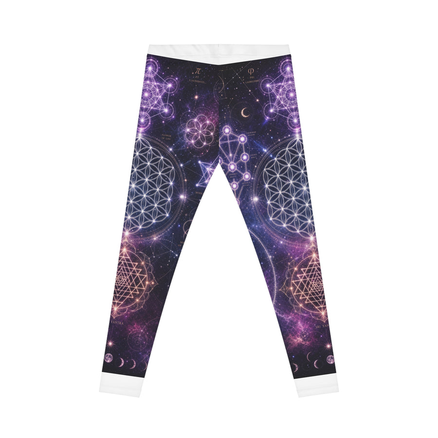 Women's Sacred Geometry Leggings — Cosmic Bloom