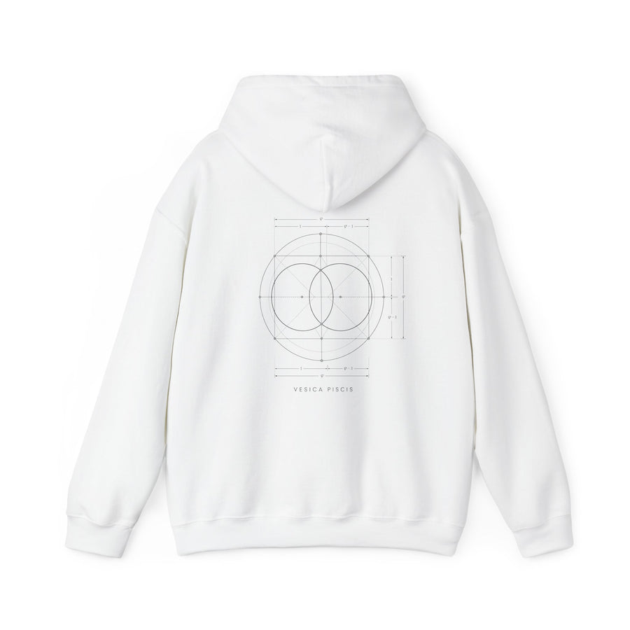 Vesica Piscis Hoodie — White