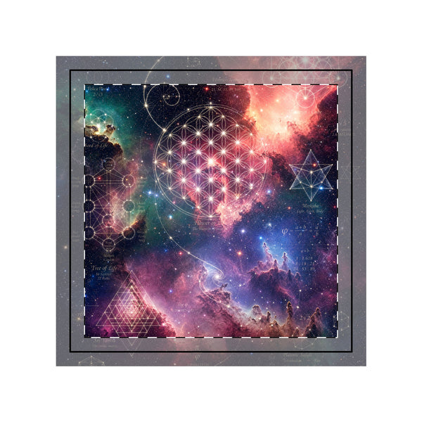 Sacred Geometry Throw Pillow Case - Cosmic Constellation