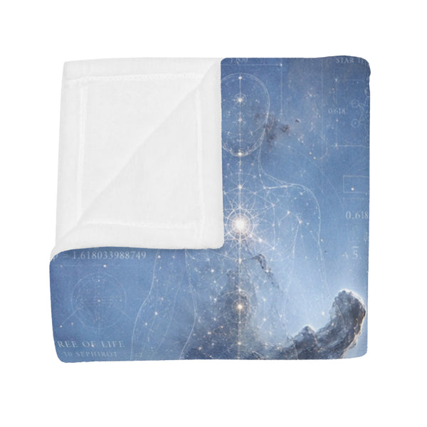Sacred Geometry Fleece Blanket - Dumbbell Nebula