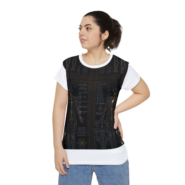 Women's Sacred Geometry Lounge Shirt — Sacred Blueprint — Front View