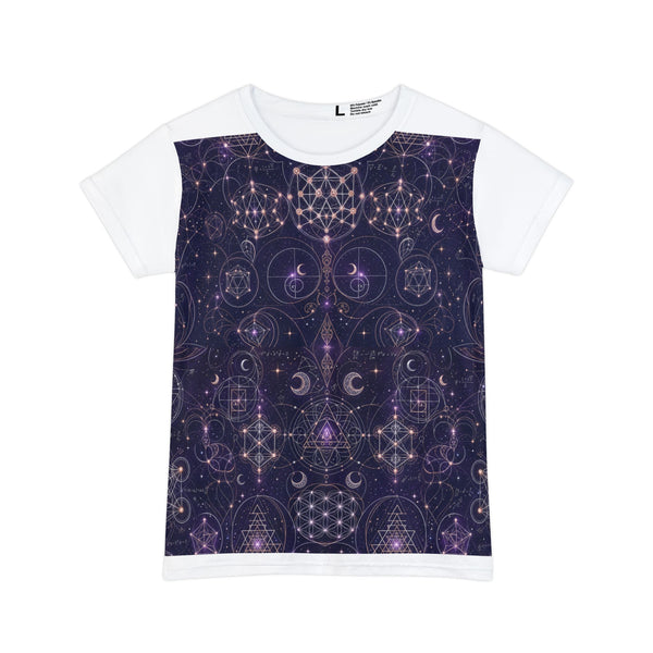 Women's Sacred Geometry Lounge Shirt — Celestial Weave — Front View