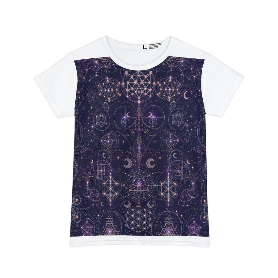 Women's Sacred Geometry Lounge Shirt — Celestial Weave — Front View