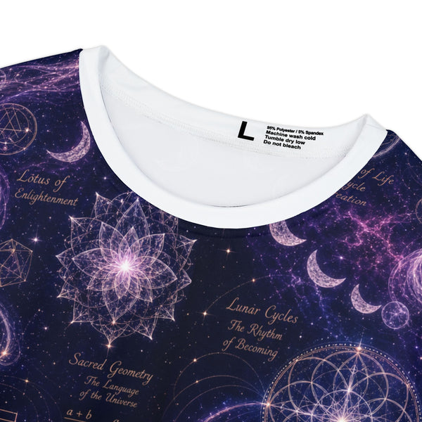 Women's Sacred Geometry Lounge Shirt — Divine Origin — Front View