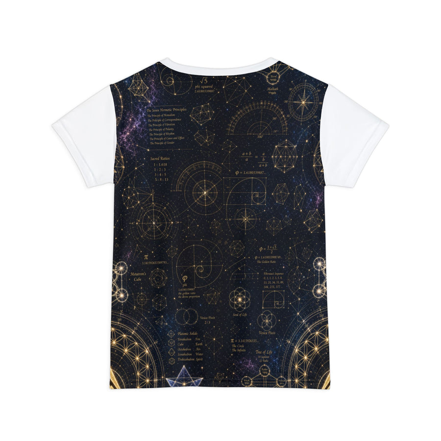 Women's Sacred Geometry Lounge Shirt — Cosmic Blueprint — Front View