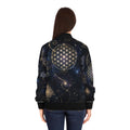 Women's Sacred Geometry Bomber Jacket — Cosmic Constellation