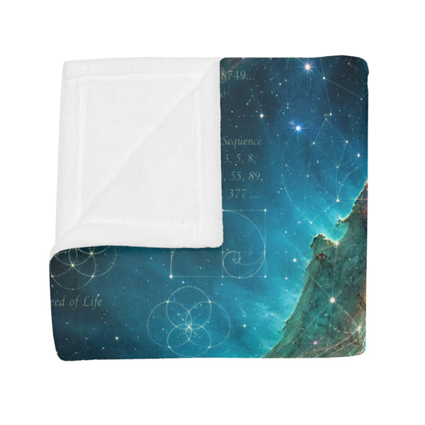 Sacred Geometry Fleece Blanket - Bubble Nebula