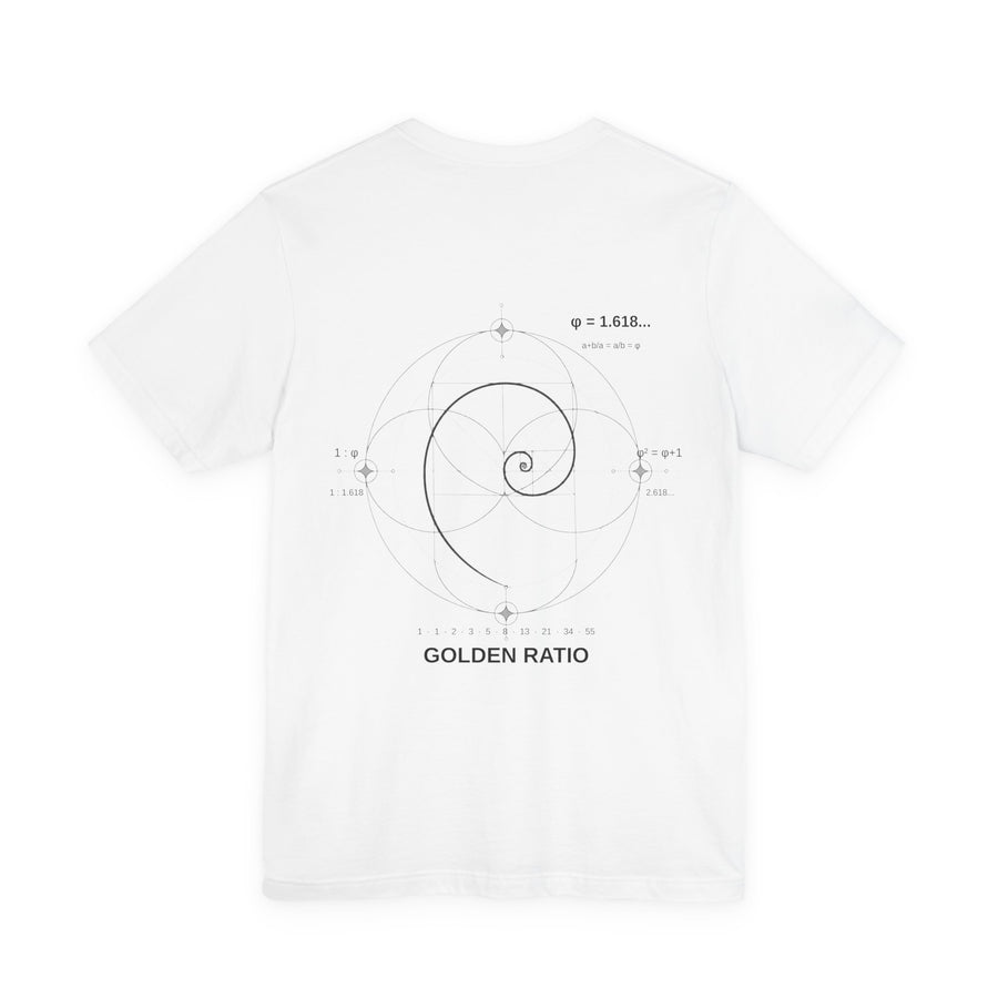 Fibonacci Spiral Tee — White