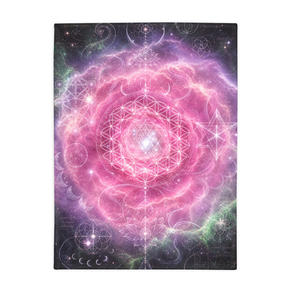 Sacred Geometry Fleece Blanket - Carina Nebula