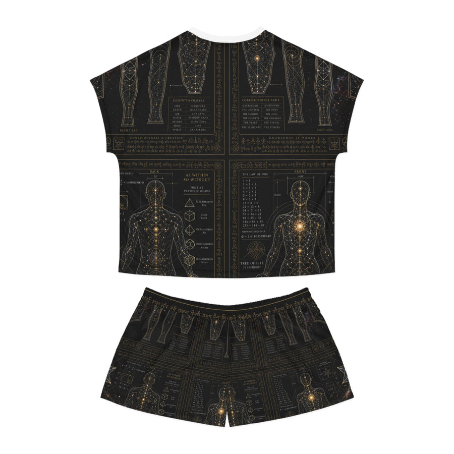Women's Sacred Geometry Pyjama Set — Sacred Blueprint