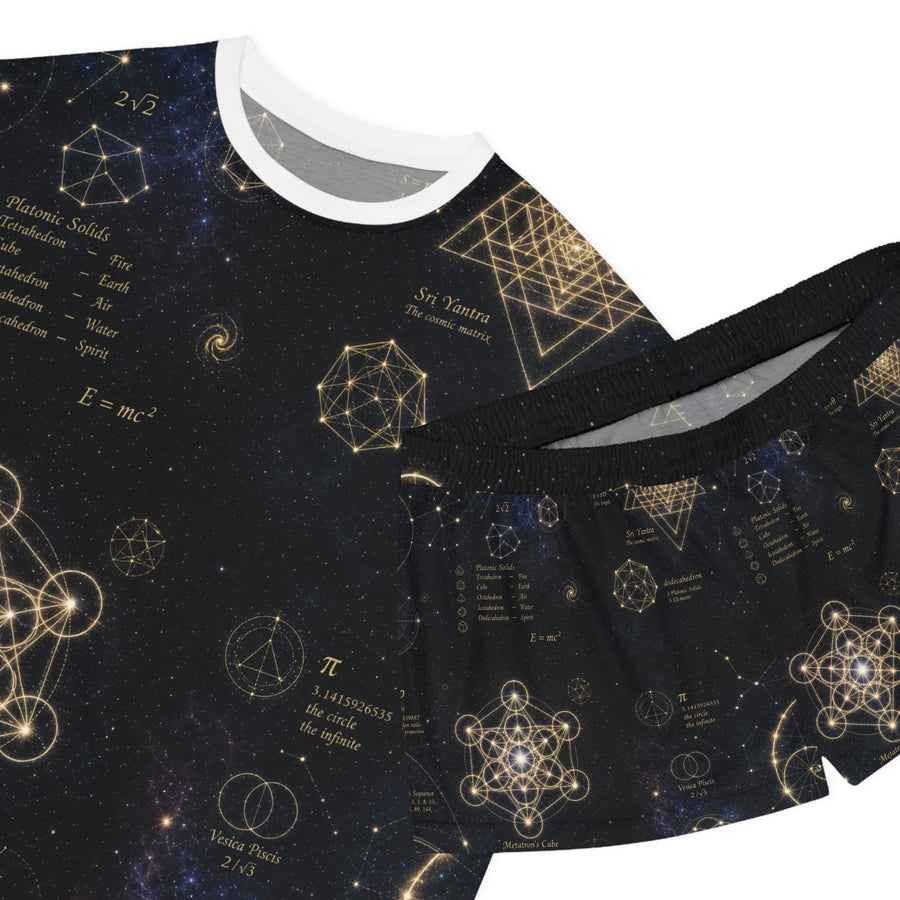 Women's Sacred Geometry Pyjama Set — Cosmic Constellation