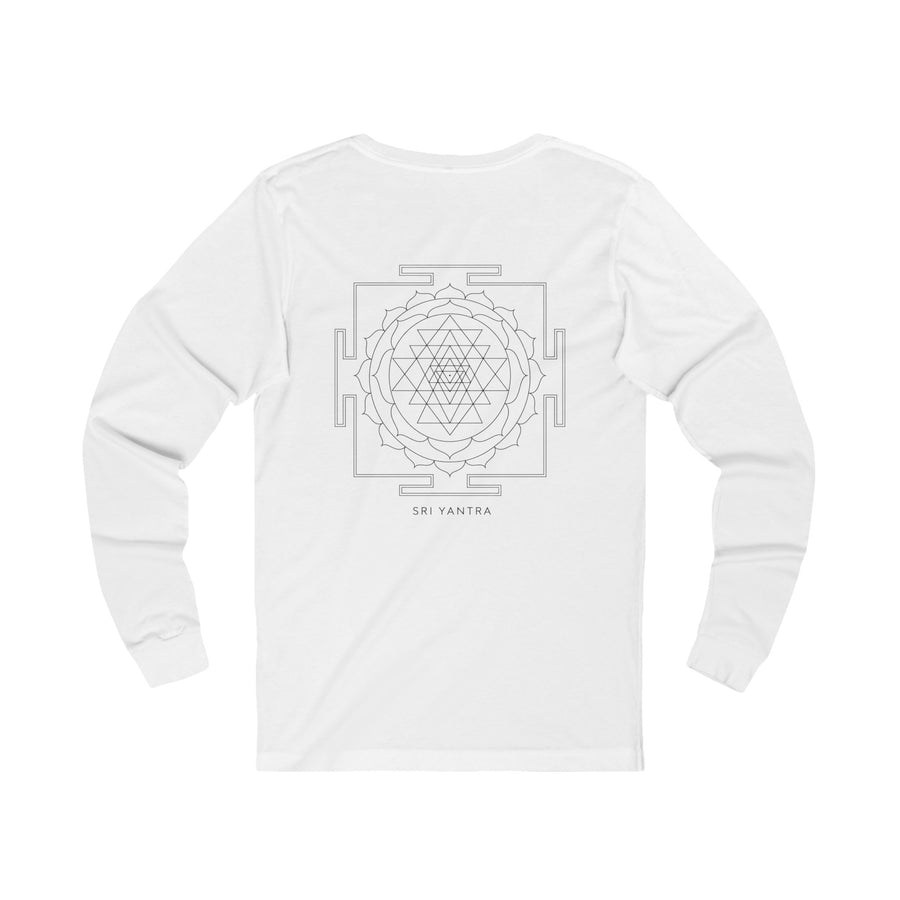 Sri Yantra Long Sleeve — White