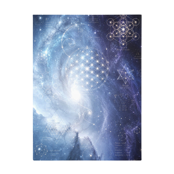 Sacred Geometry Fleece Blanket - Blinking Planetary Nebula