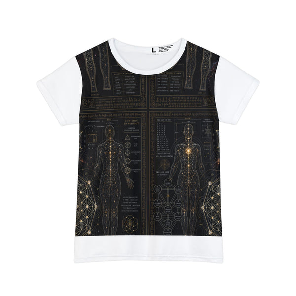 Women's Sacred Geometry Lounge Shirt — Sacred Blueprint — Front View