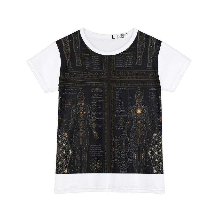 Women's Sacred Geometry Lounge Shirt — Sacred Blueprint — Front View