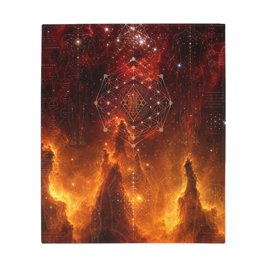 Sacred Geometry Blanket — Skull & Crossbones Nebula