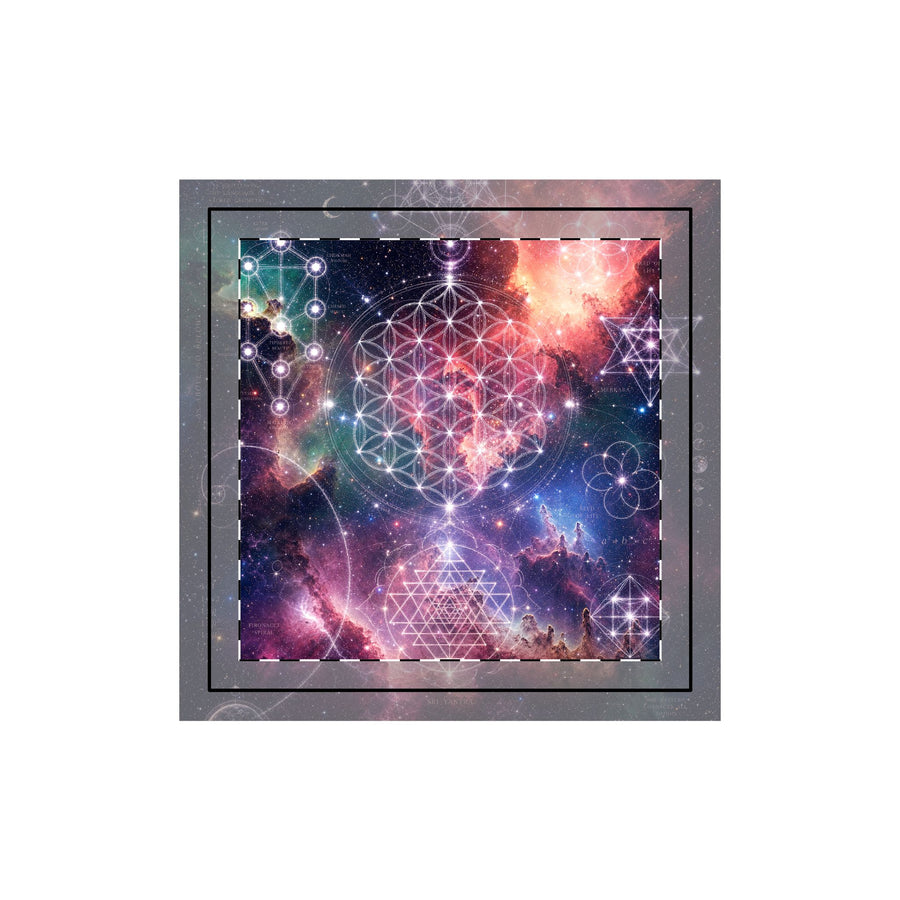 Sacred Geometry Throw Pillow Case - Cosmic Bloom