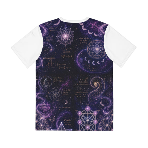 Men's Sacred Geometry Lounge Shirt — Divine Origin — Front View