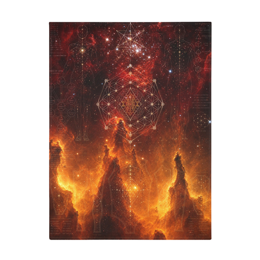 Sacred Geometry Blanket — Skull & Crossbones Nebula