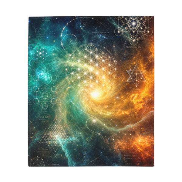 Sacred Geometry Fleece Blanket - Cat's Eye Nebula