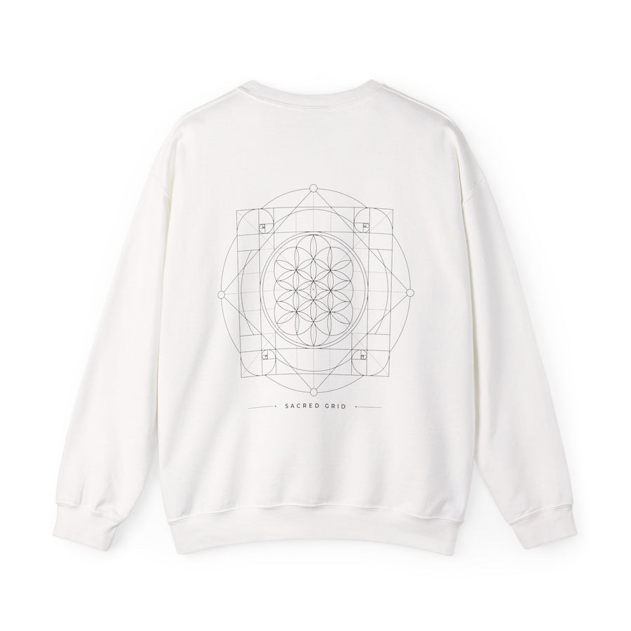 Sacred Grid Crewneck — White