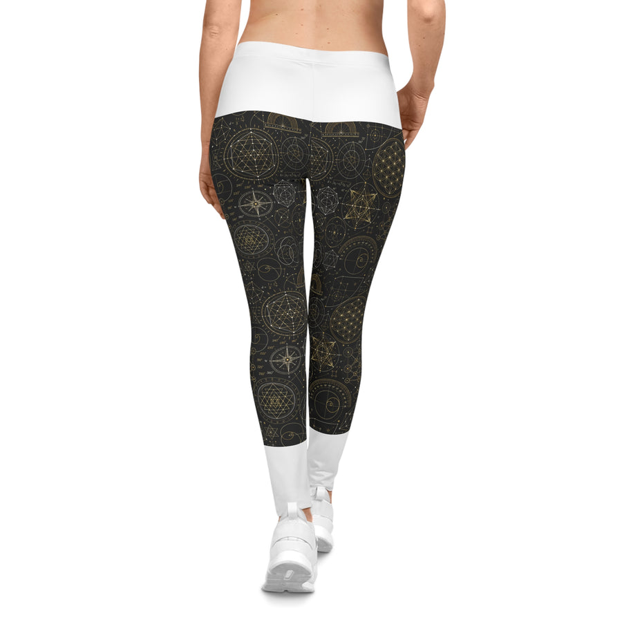 Women's Sacred Geometry Leggings — Cosmic Blueprint