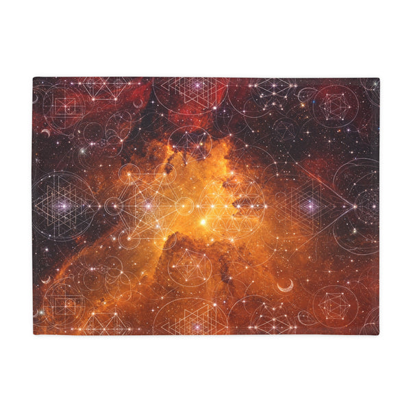 Sacred Geometry Fleece Blanket - Heart Nebula
