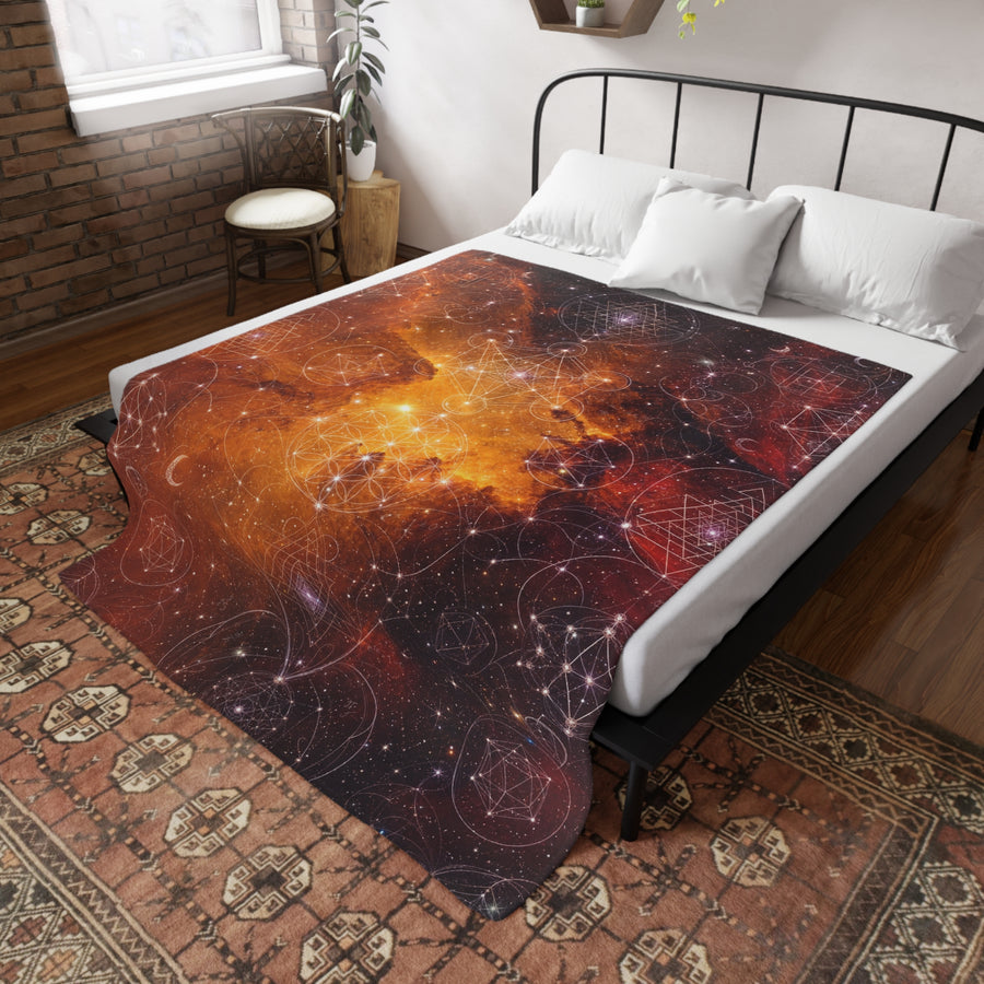 Sacred Geometry Blanket — Heart Nebula