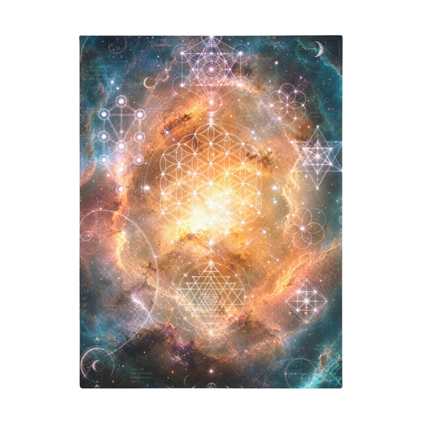 Sacred Geometry Fleece Blanket - Ring Nebula