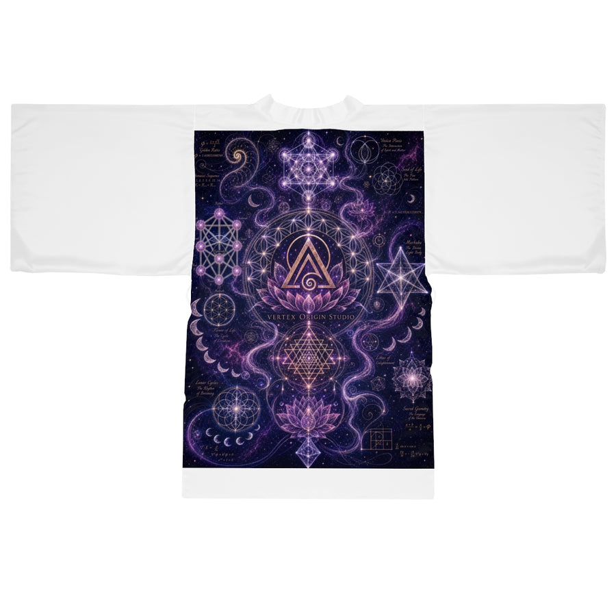 Sacred Geometry Kimono Robe — Divine Origin — Front