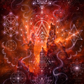 Sacred Geometry Throw Pillow Case — Divine Origin — Autumn
