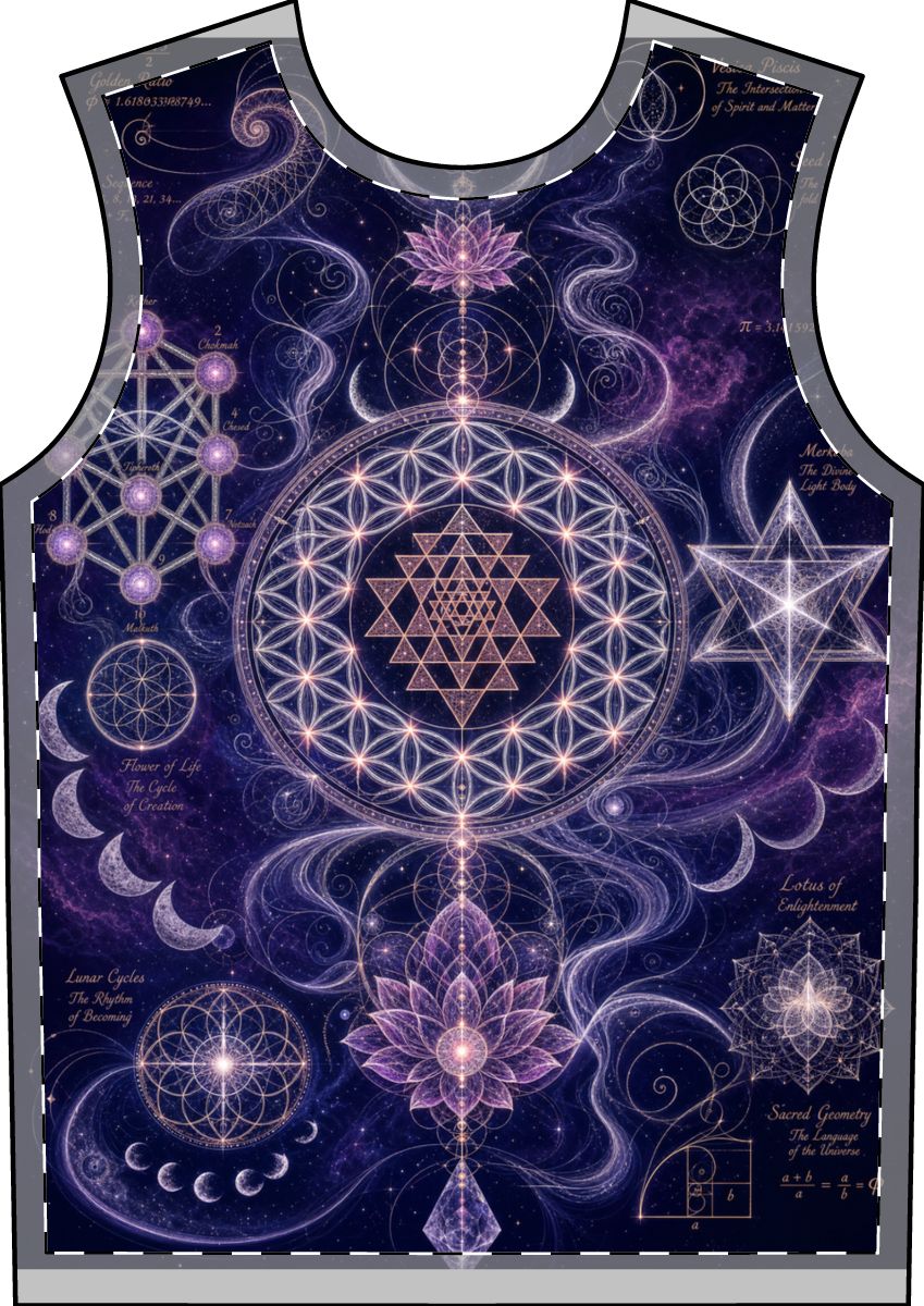 Men's Sacred Geometry Pajama Set — Sacred Feminine — Back