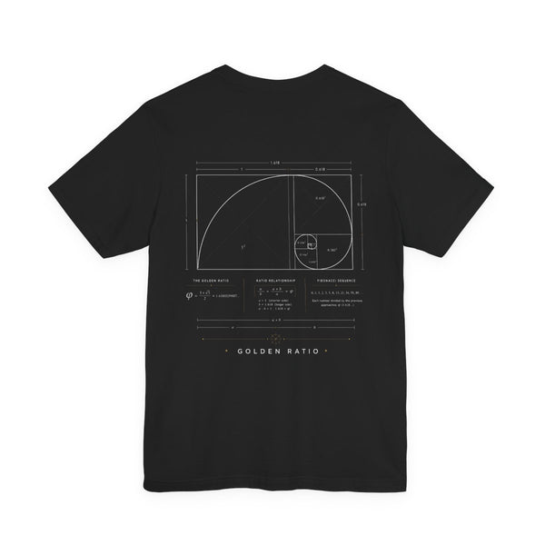 Golden Ratio Tee — Black — Back Design