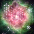 Sacred Geometry Throw Pillow Case — Cosmic Bloom — Spring