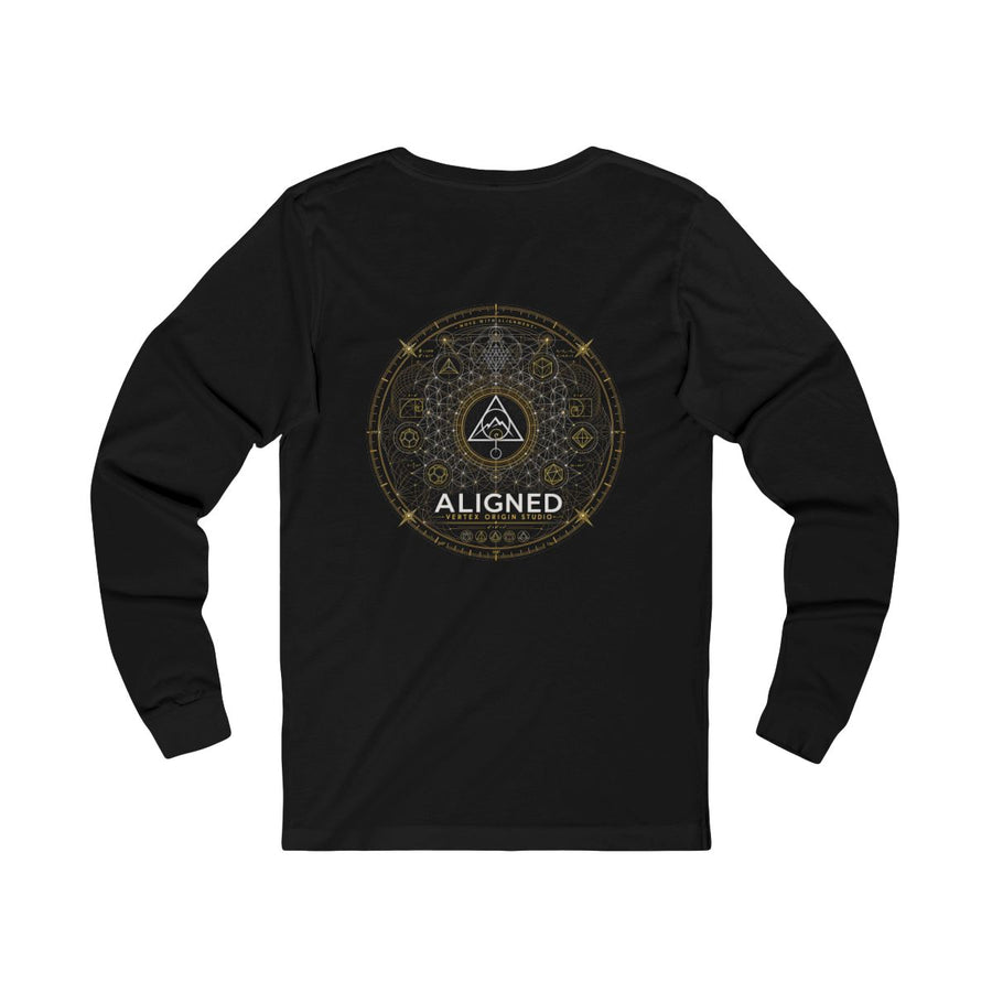 Aligned Long Sleeve — Black — Back Design