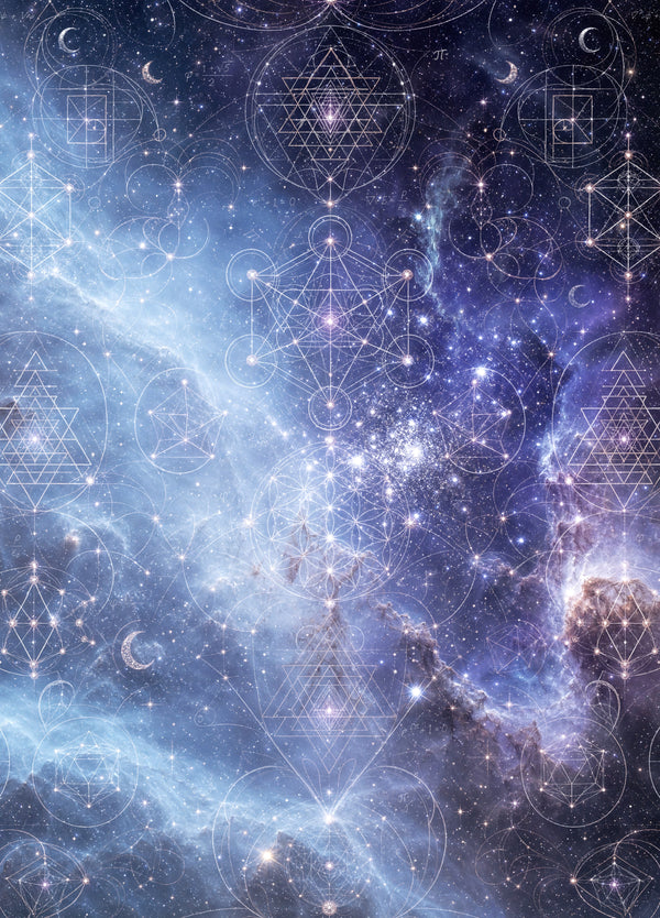 Sacred Geometry Blanket — Celestial Weave — Winter
