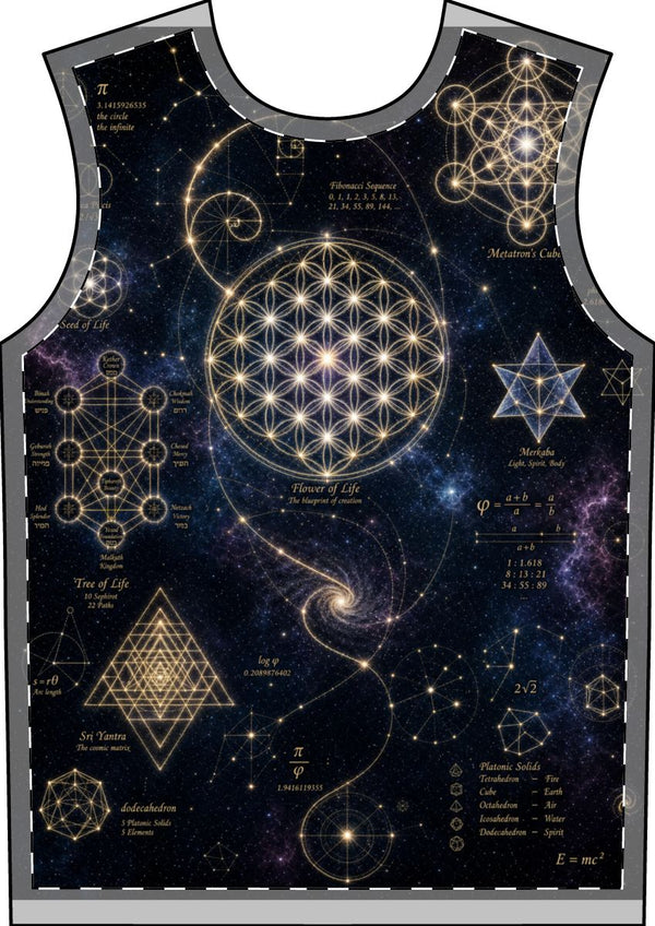 Men's Sacred Geometry Pajama Set — Cosmic Constellation — Back