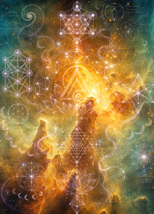 Sacred Geometry Blanket — Divine Origin — Summer